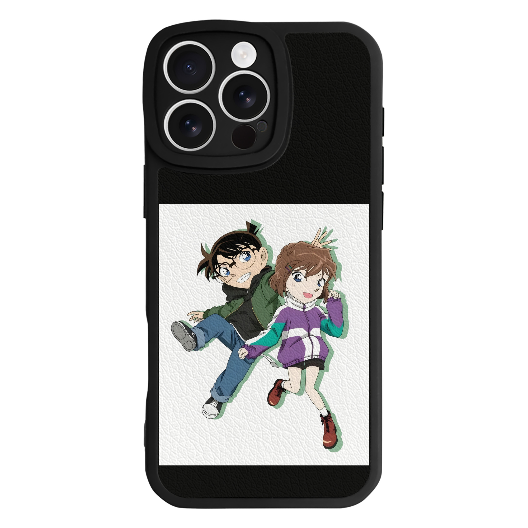 （画像用） 名探偵コナン 灰原 哀 はいばら あい Detective Conan Anita Hailey、Vi Graythorn Haibara Ai 【iPhone 16シリーズ対応】シリコンスマホケース（レザー調） 材質：シリコン